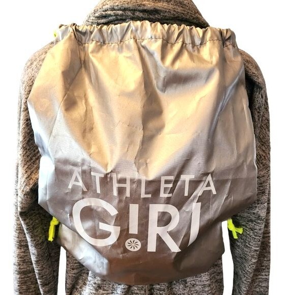 Athleta Heather Gray Kickback Sweatshirt Zip Up Cowl Neck Jacket Size M - Picture 6 of 12